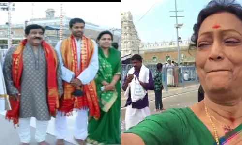 Actress Ramaprabha and badminton Player Gopichand Visited Tirumala Temple Actress Ramaprabha and badminton Player Gopichand Visited Tirumala Temple
