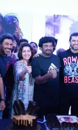 Birthday Celebrations of Director Puri Jagannadh on the sets of Liger in Goa
