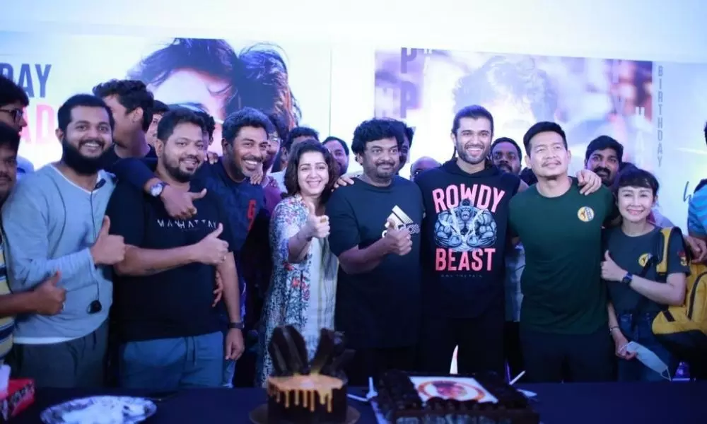 Birthday Celebrations of Director Puri Jagannadh on the sets of Liger in Goa