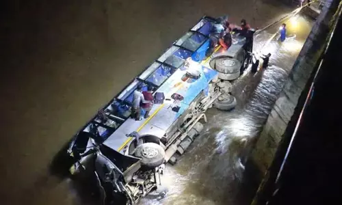 Bus Accident at Nongchram Ringdi River in Meghalaya