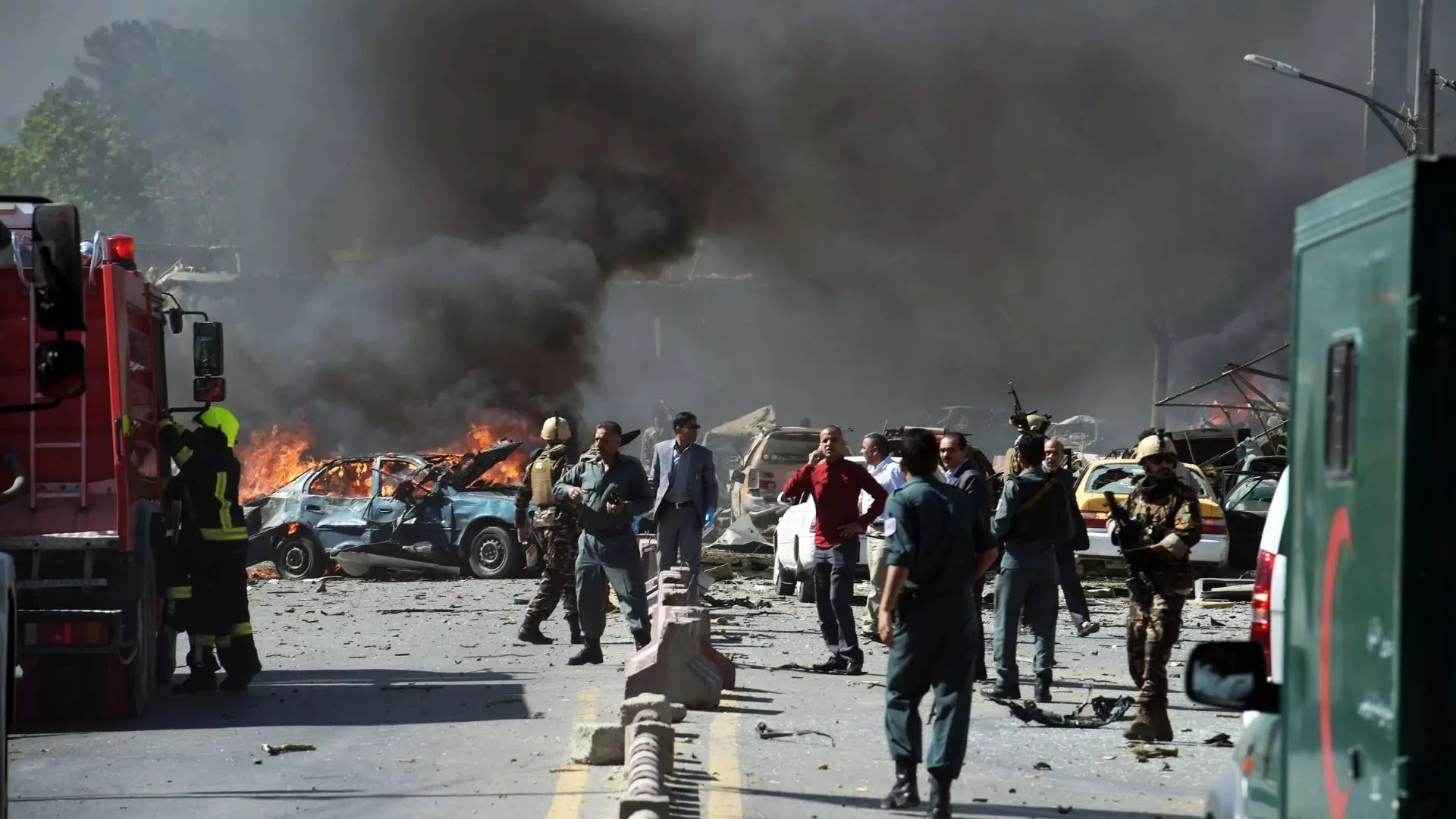 Heavy Bomb Blast in Kabul Afghanistan