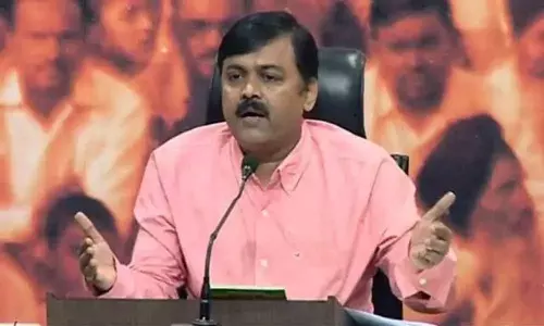 GVL Narasimha Rao Speaks About Bandaru Port in Protest at Machilipatnam Collectorate Dharna Chowk GVL Narasimha Rao Speaks About Bandaru Port in Protest at Machilipatnam Collectorate Dharna Chowk