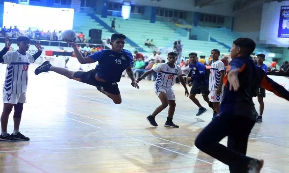 Telangana Team Defeated Rajasthan in Handball Tournament Finals
