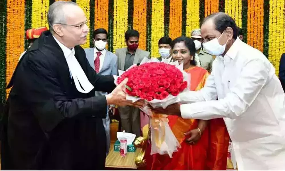 Justice Satish Chandra Sharma Takes Oath as CJ of Telangana High Court