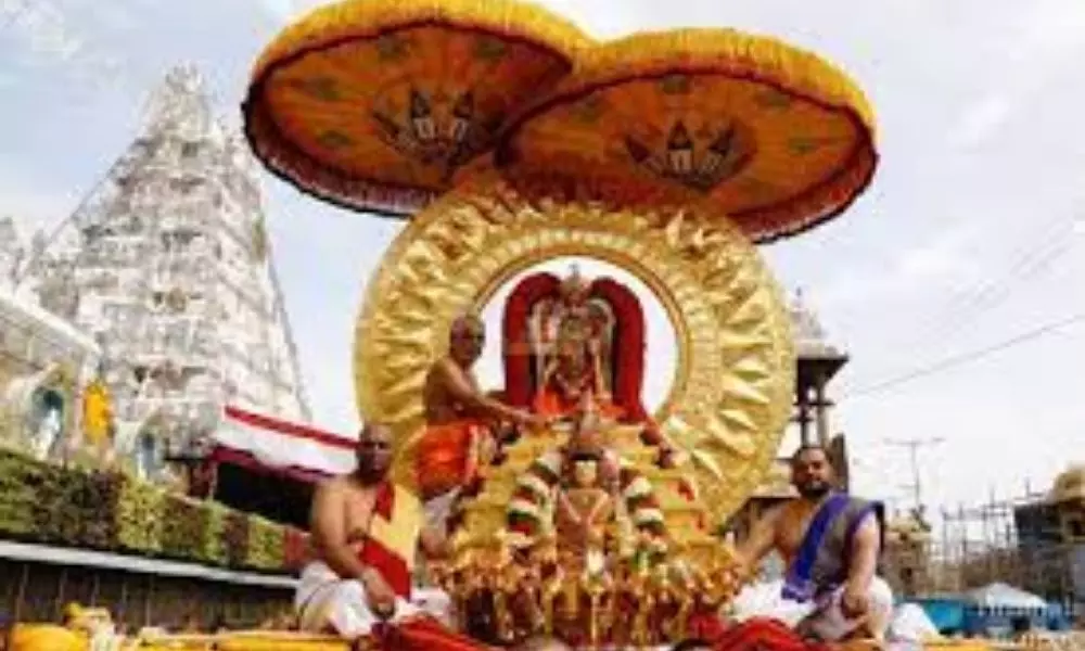 Seventh day of Srivari Brahmotsavams Swamy Appeared on SuryaPrabha Vaahanam