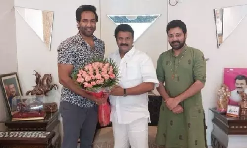 Manchu vishnu Invites the Minister Talasani Srinivas to Swearing Ceremony