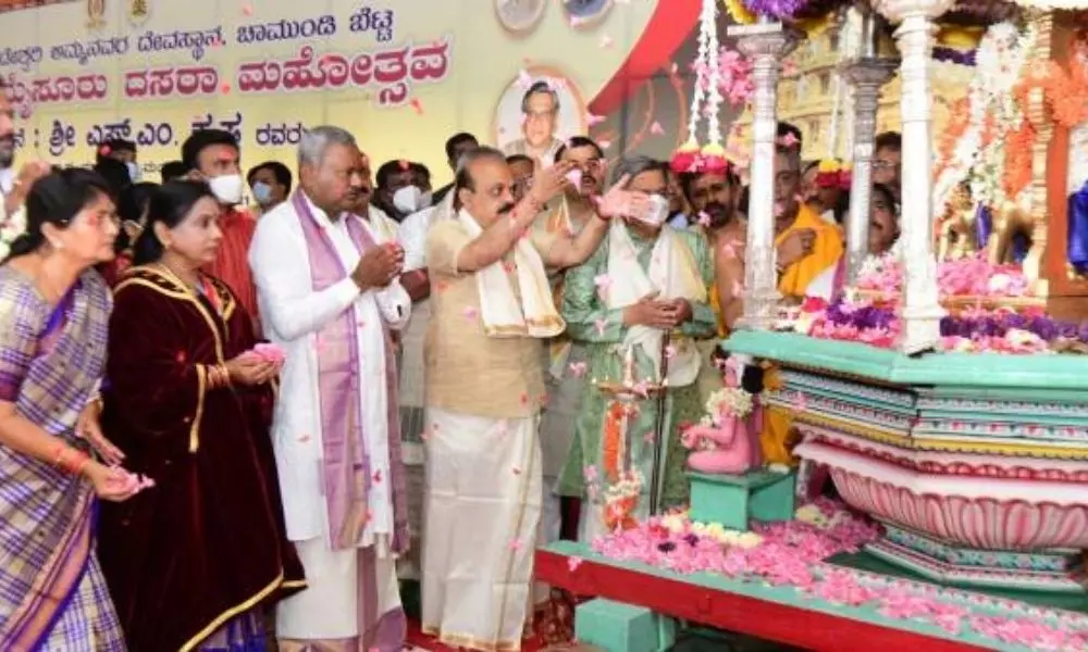 CM Basavaraj Bommai Attended to Dussehra Celebrations in Mysore