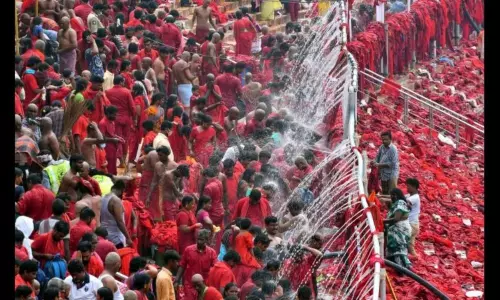 Ongoing Public Crowd at Kanaka Durga Temple in Vijayawada