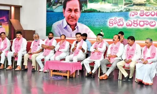 KTR Conducting TRS Party Plenary Preparatory Meetings in Telangana Bhavan KTR Conducting TRS Party Plenary Preparatory Meetings in Telangana Bhavan