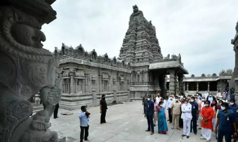CM KCR Announced the Yadadri Temple Reopening Date