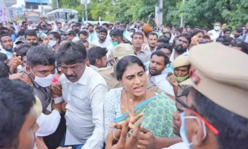 YS Sharmila Started Padayatra From Chevella YS Sharmila Started Padayatra From Chevella