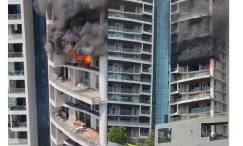 Massive Fire Breaks Out At 60 Storey Building in Mumbai
