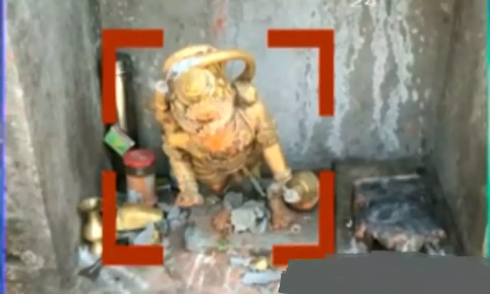 ‌Hanuman Idol Destroyed in West Godavari District Andhra Pradesh