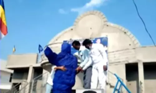 Unknown Destroy the Ambedkar Idol in Nirmal District