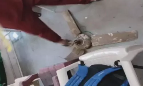 Ceiling fan Falls on Doctor in Osmania Hospital Ceiling fan Falls on Doctor in Osmania Hospital