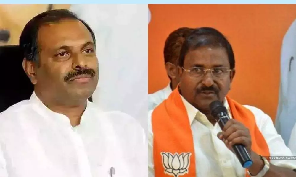 BJP Chief Somu Veerraju Challenges to AP Government Chief Whip Srikanth Reddy
