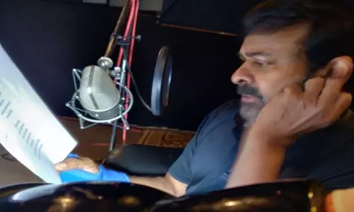 Chiranjeevi Giving the Voiceover for Krishna Vamsis Rangamarthanda Movie Chiranjeevi Giving the Voiceover for Krishna Vamsis Rangamarthanda Movie