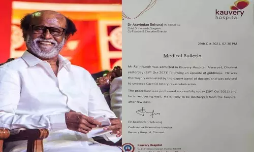 Rajinikanth Recovering in Kauvery Hospital