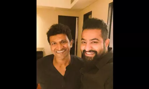 JR NTR Sings Geleya Geleya Song for Puneeth Rajkumar JR NTR Sings Geleya Geleya Song for Puneeth Rajkumar