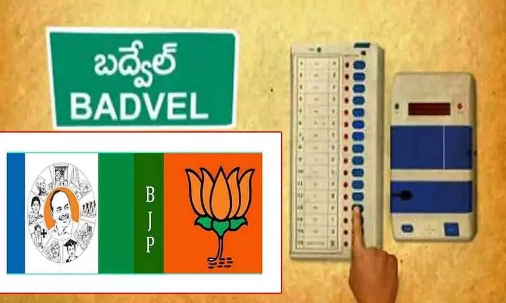 TDP Leaders as BJP Agents in Booth no 258 at Badvel By-Election Polling