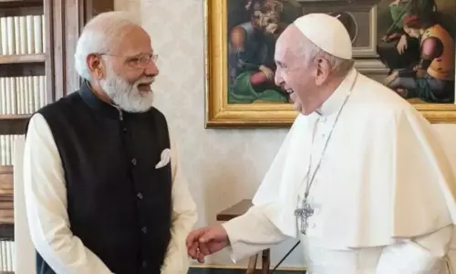 PM Narendra Modi Meet Pope Francis at Vatican City PM Narendra Modi Meet Pope Francis at Vatican City