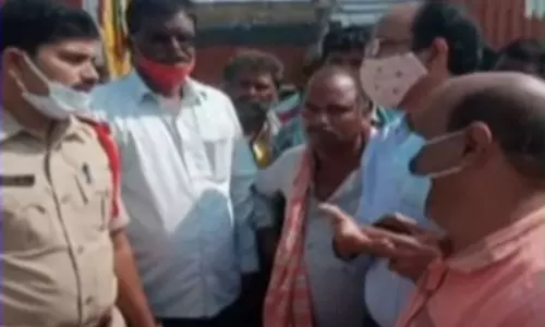 SI Sudhir Kumar Warning to Rice Millers on Purchasing Rice Grains in Miryalguda Nalgonda District