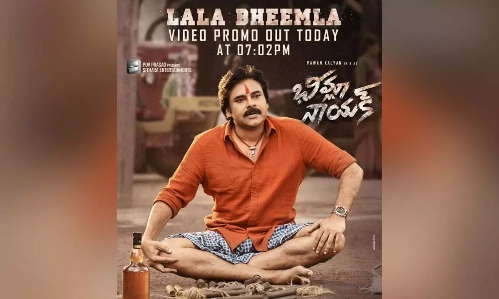 Pawan Kalyan Bheemla Nayak Movie La La Bheemla Video Promo Out Today 03 11 2021