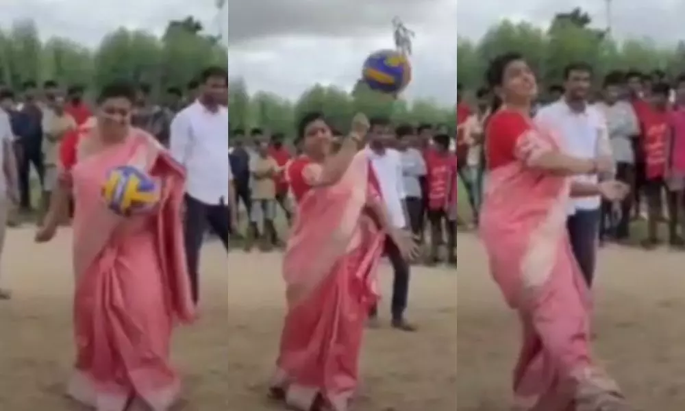 Nagari MLA Roja Selvamani Played Volleyball | AP Latest News