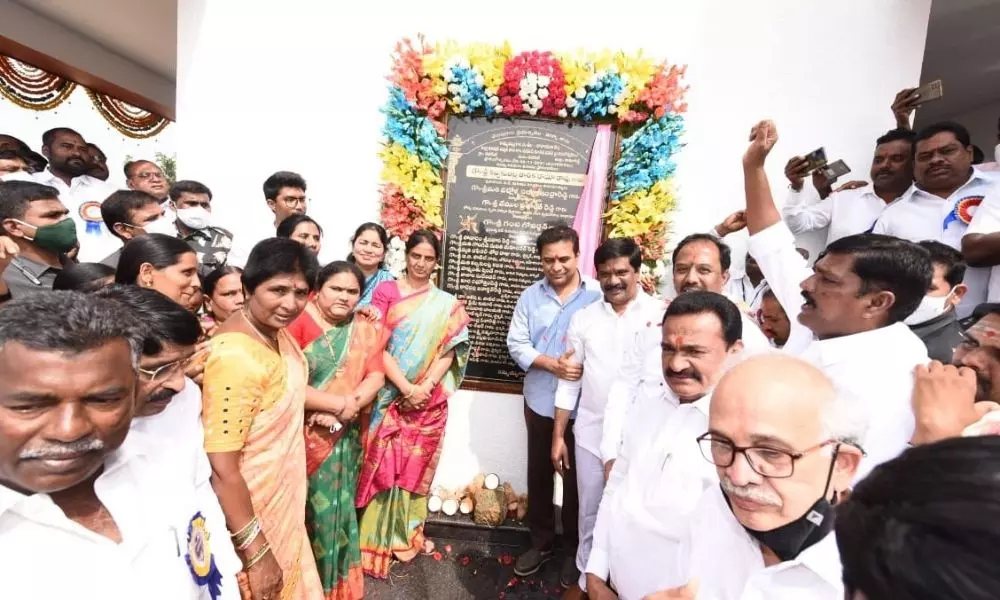 Minister KTR Tour in Bibipet Kamareddy District