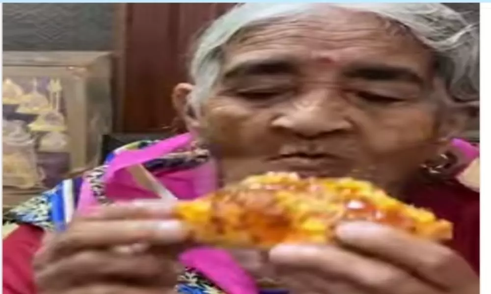 Old Woman who Tasted Pizza for the First Time Viral Video