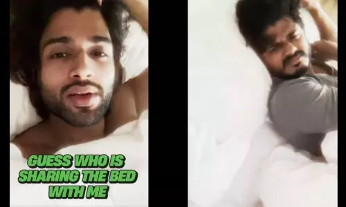 Vijay Deverakonda Different Type Promotions of Pushpaka Vimanam Movie in Social Media
