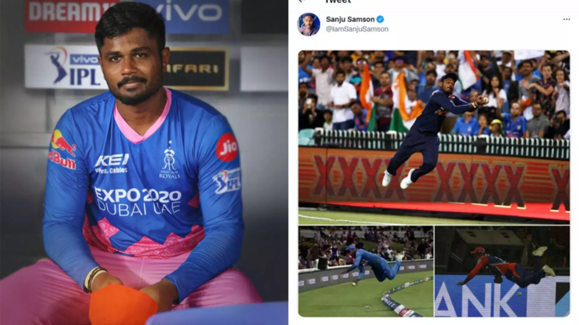 Sanju Samson Satire on BCCI that Iam Not only Keeper Iam Good Fielder Too By Posting Photos in Twitter