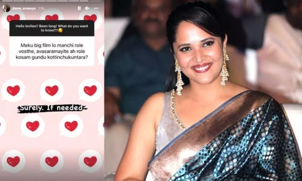 Anasuya Shocking Reply To Netizen Over Comments On Her Future Roles