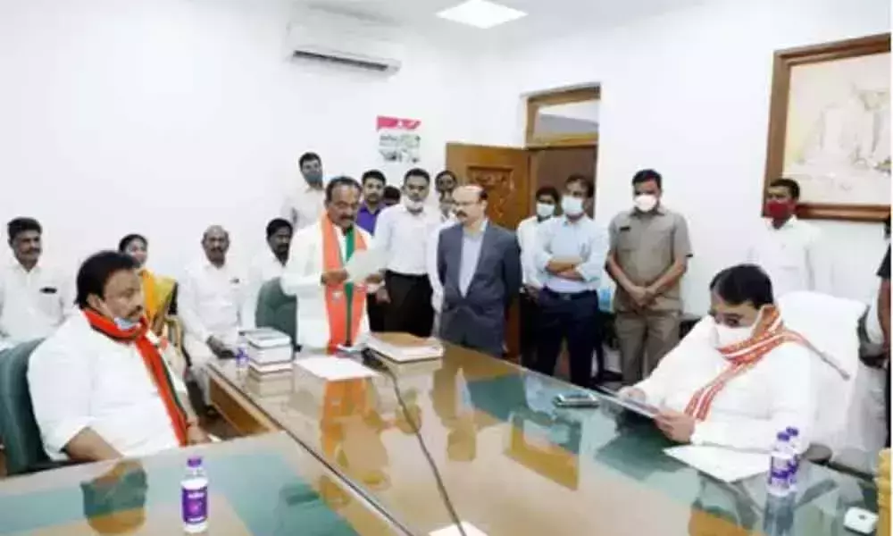 Eatala Rajender Takes Oath as MLA Eatala Rajender Takes Oath as MLA