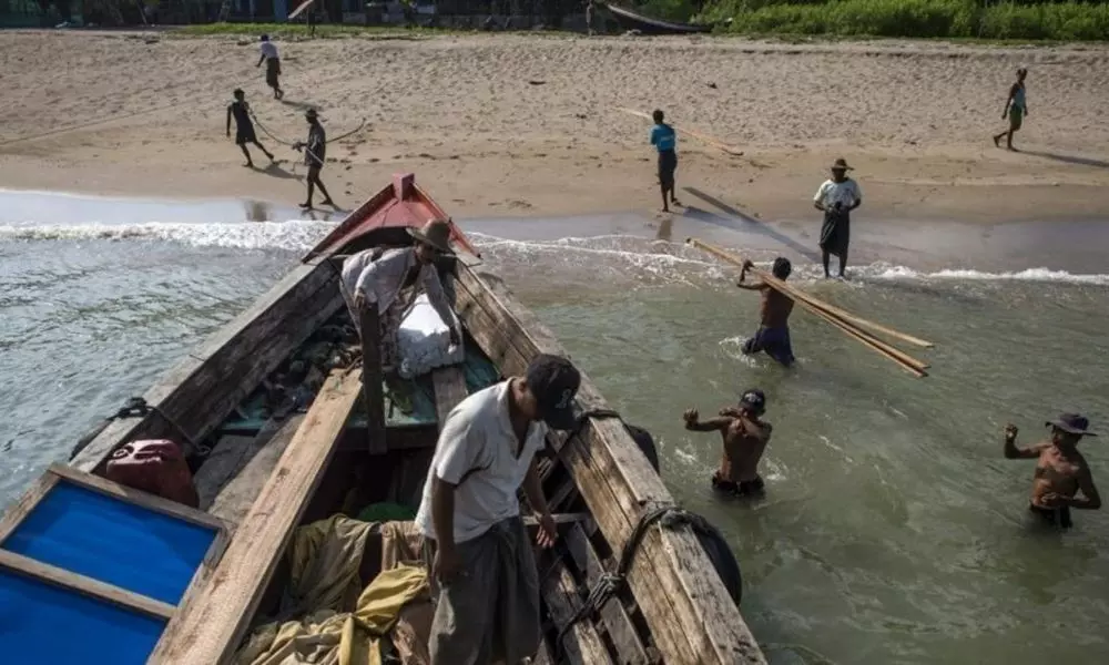 Fishing Boat Capsizes in Bay of Bengal Due to Low Pressure Effect