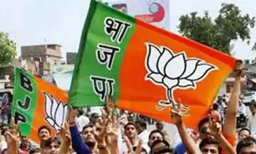 BJP Leaders Strike at Sangareddy Collectorate on Paddy Grain Purchases