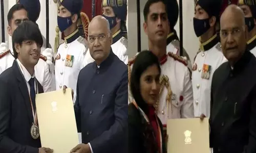 President Ram Nath Kovind Presents Major Dhyan Chand Khel Ratna Awards 2021
