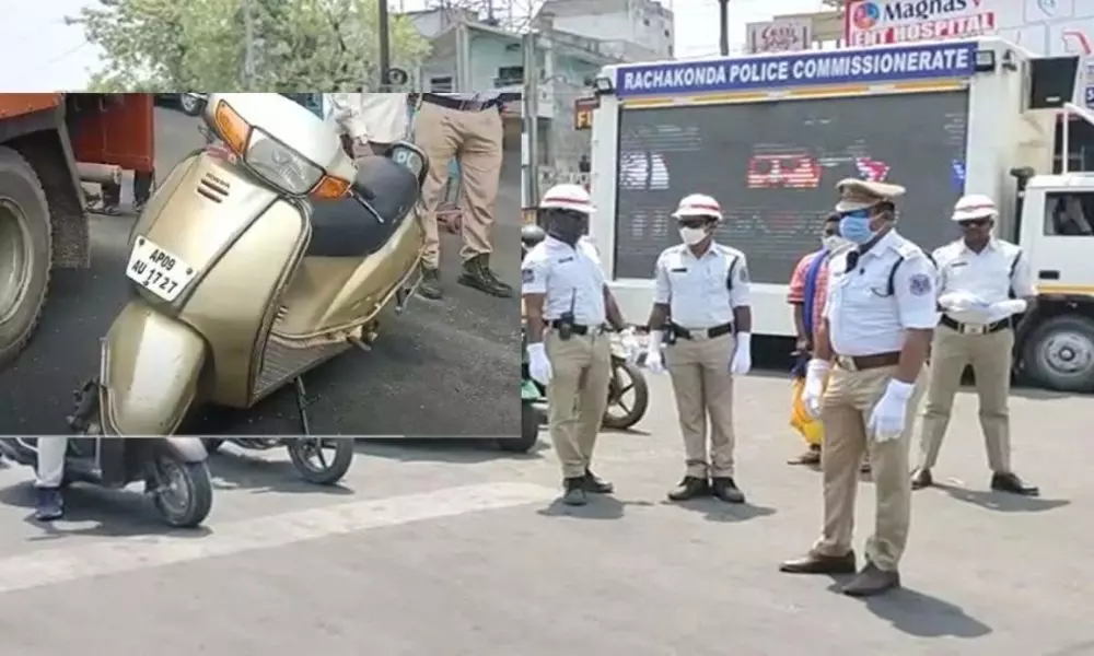 117 Pending Traffic Challans on Honda Activa Scooty in Hyderabad