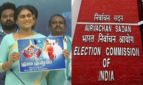 YSRTP Chief YS Sharmila Praja Prasthanam Padayatra was Temporarily Postponing due to MLC Election Code Enforcement YSRTP Chief YS Sharmila Praja Prasthanam Padayatra was Temporarily Postponing due to MLC Election Code Enforcement