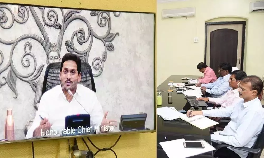 AP CM YS Jagan Review with Collectors on Actions to Flood Helping