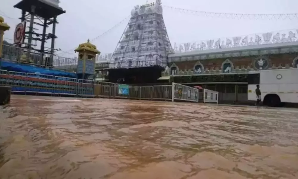 Srivari Metlu Washed away by the Flood Effect Heavy Rains in Tirupathi