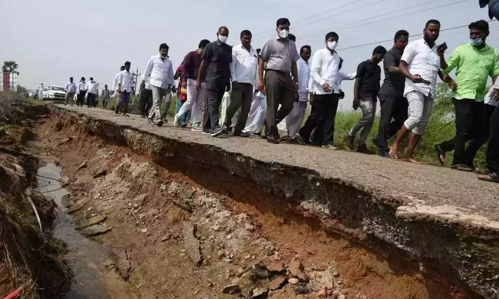 Nellore District Collector Visited the Floods Impacted Areas