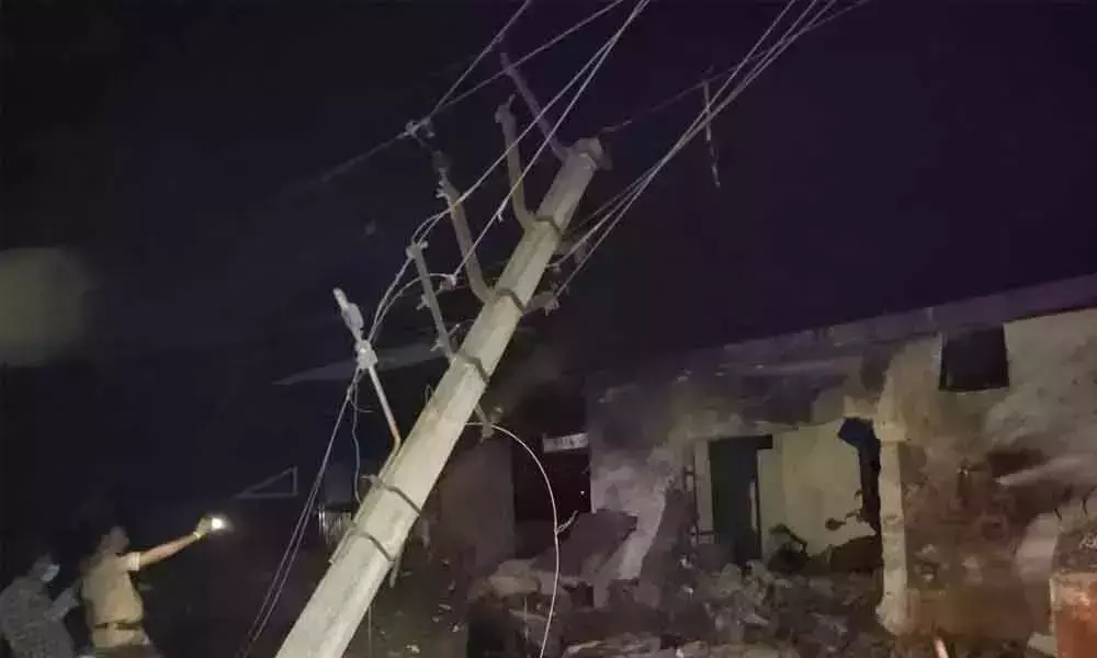 Huge Bomb Blast in Nellore District Kovur