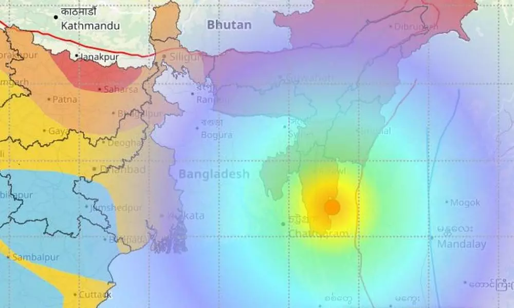 Earthquake of Magnitude 6.1 hits Close to India-Myanmar Border