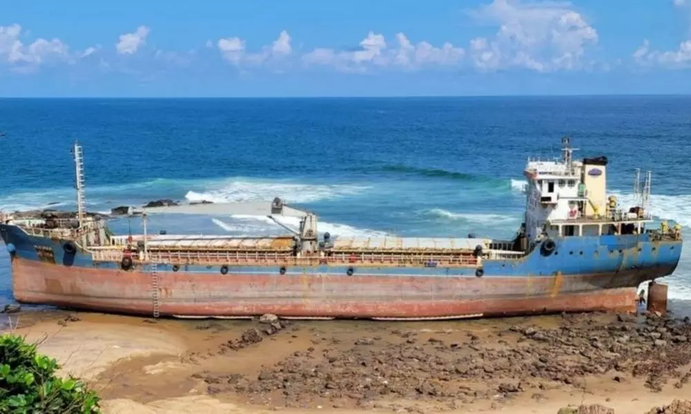MV Maa Bangladesh Ship Become a Floating Restaurant on Coast Visakhapatnam