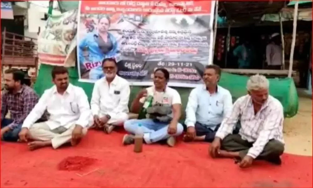 Voter Rizwan Innovative Protest in Vikarabad District