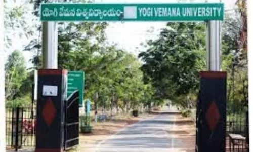 Students strike in front of the hostel