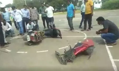 Snake Stuck in Scooty Mahabubabad