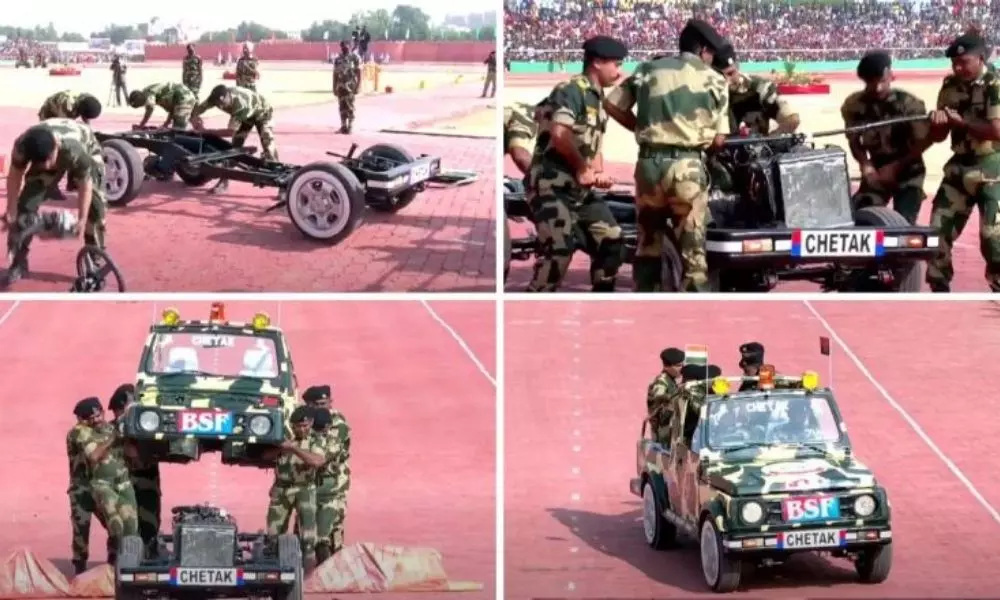 BSF Jawans Reassembled a Gypsy Vehicle in Just 2 Minutes