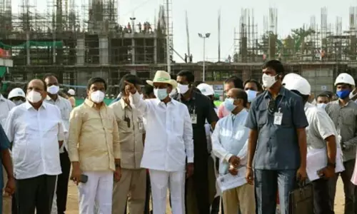 CM KCR Visit on New Secretariat